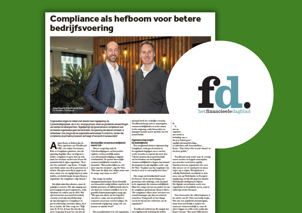 TrustBound GRC in het Financieel Dagblad - 22 juni 2026