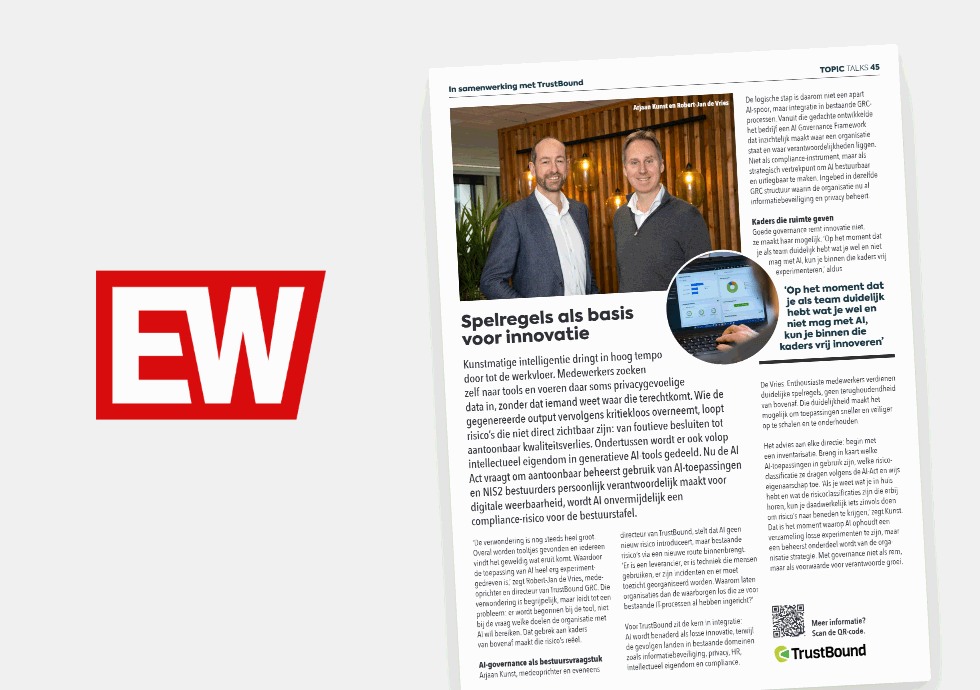 TrustBound over AI Governance in Elsevier Weekblad