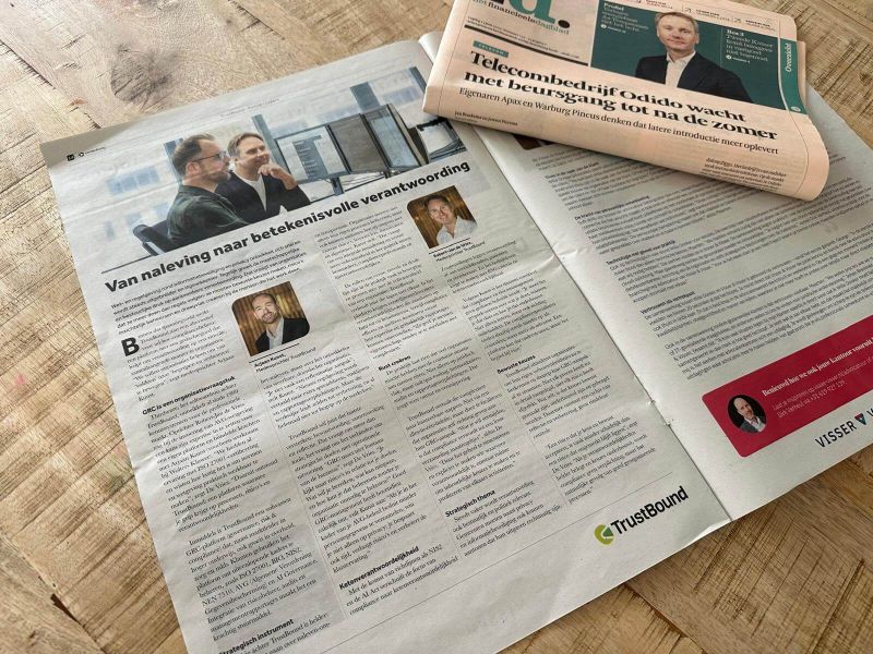 TrustBound in het Financieele Dagblad (FD)!